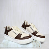 Tenis cafe x beige para mujer 304-Z273