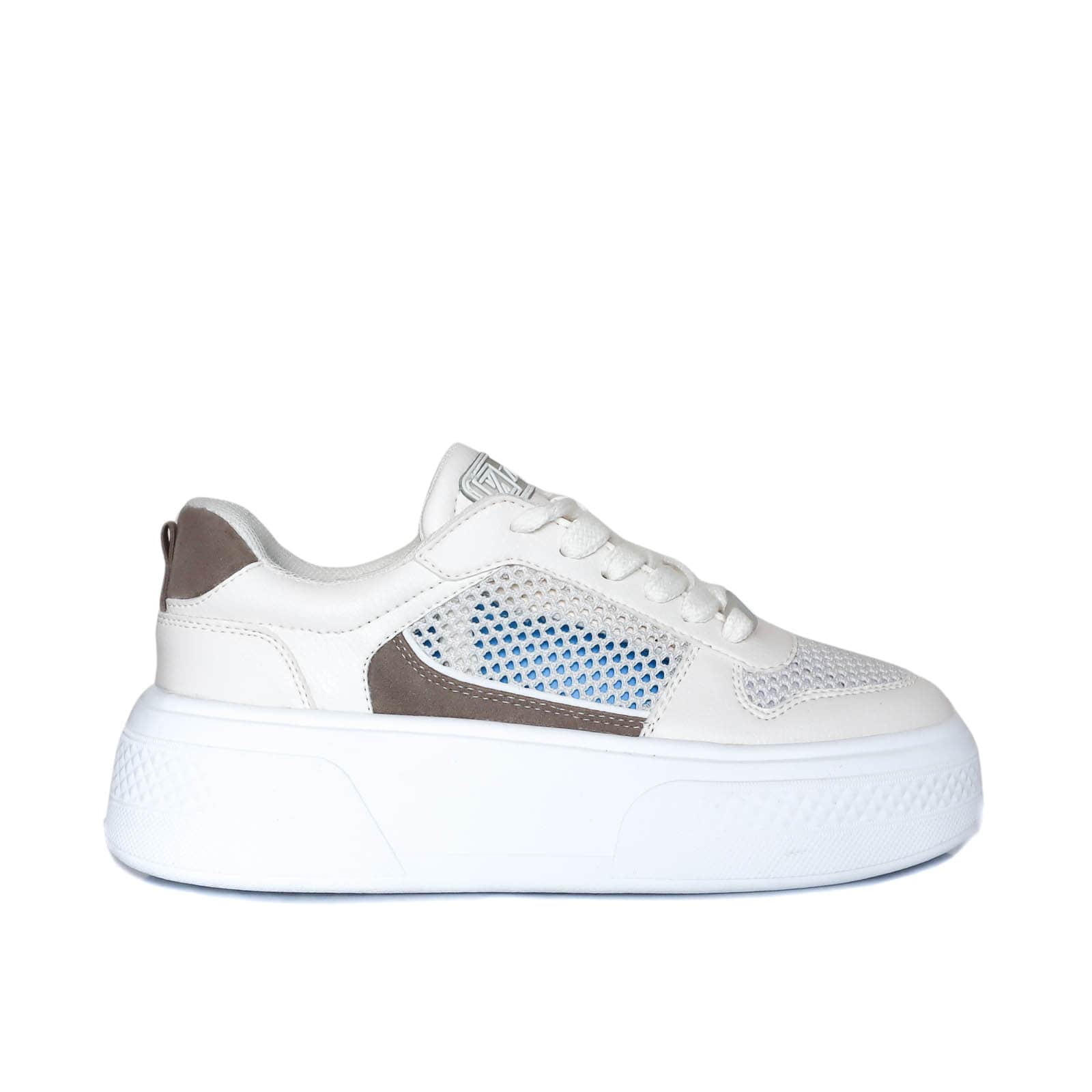 Tenis beige x taupe para mujer 313-Z173