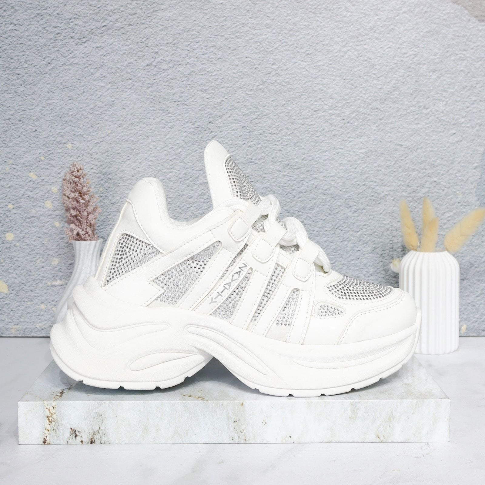 Tenis crema para mujer 870-Z419