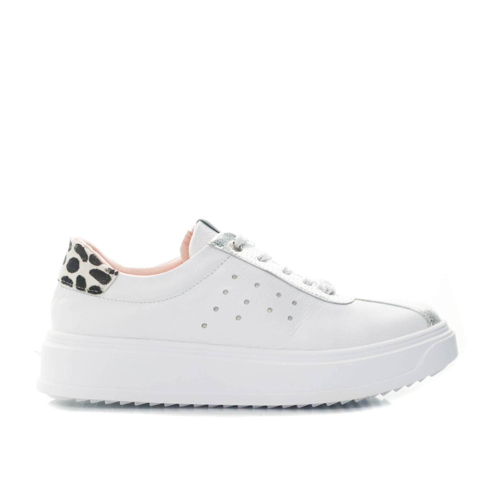 Bolichero blanco cuero x chita x plata para mujer J620-Z571