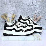 Tenis blanco x negro para mujer KF06-Z477