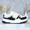 Tenis blanco x negro para mujer KF07-Z477