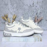 Tenis blancox gris para mujer KF09-Z477