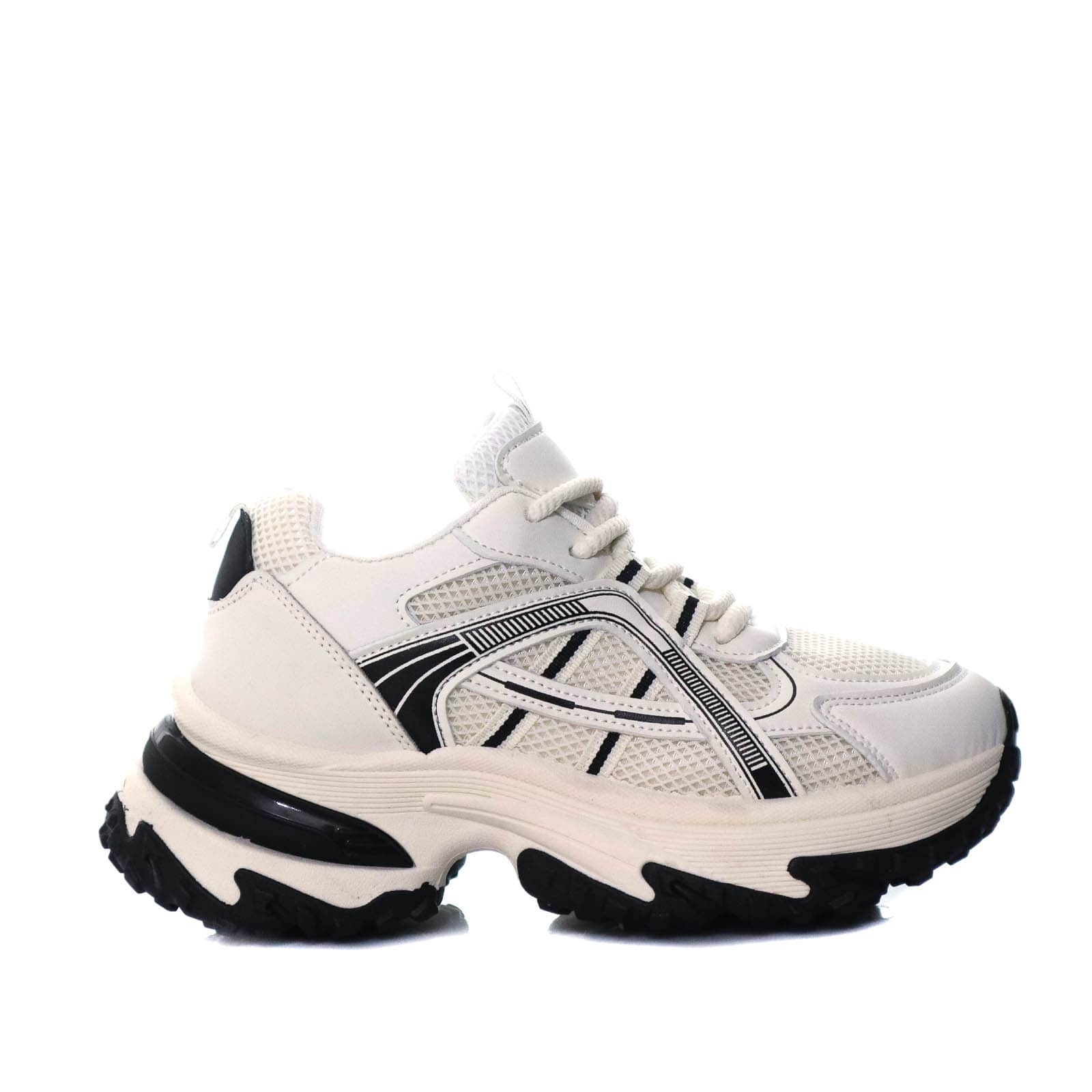 Tenis blanco x negro para mujer L2454-Z399