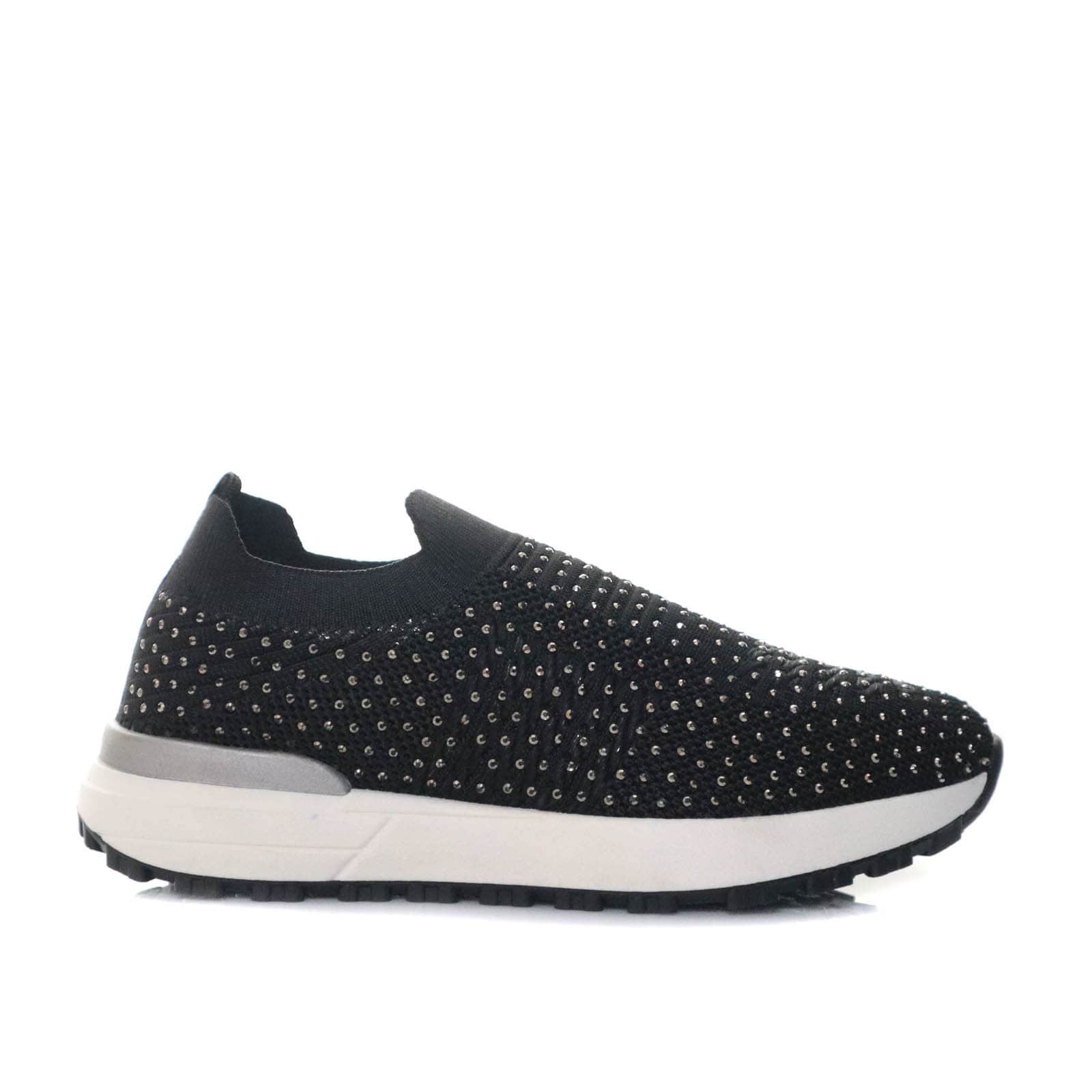 Tenis negrox piedras plomo para mujer M05-Z400