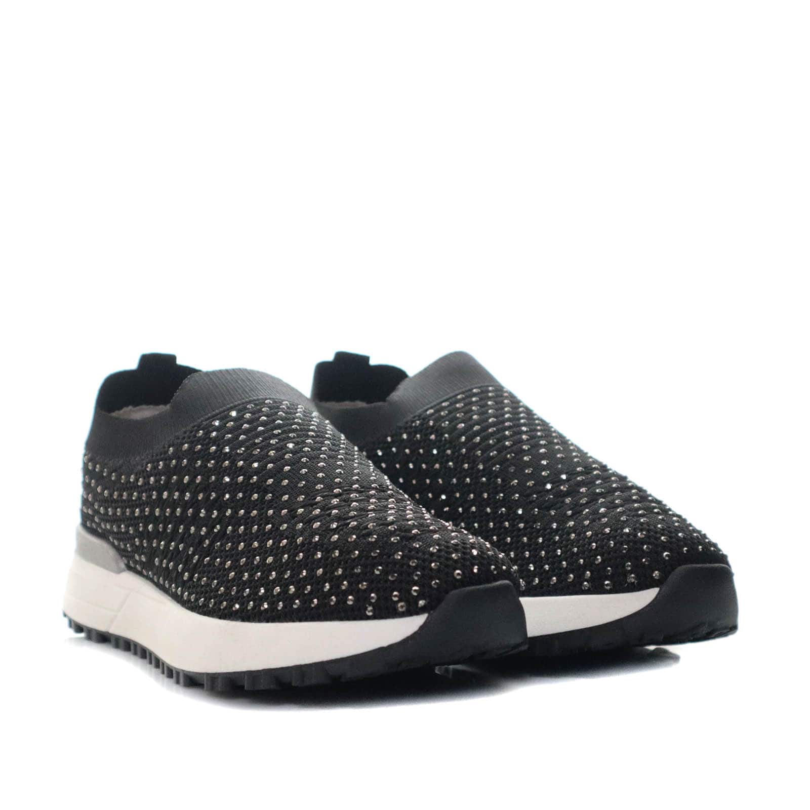 Tenis negrox piedras plomo para mujer M05-Z400