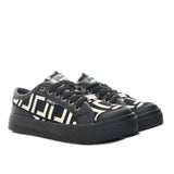Tenis negro x talco media para mujer TA1008