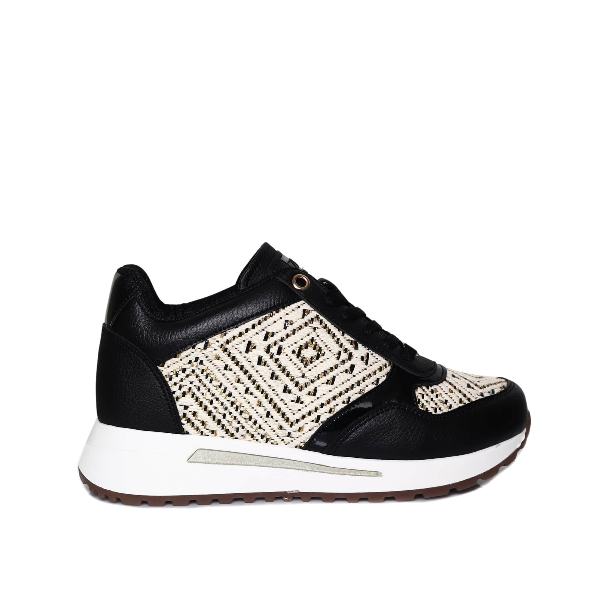 Tenis negro x tela para mujer TA1065