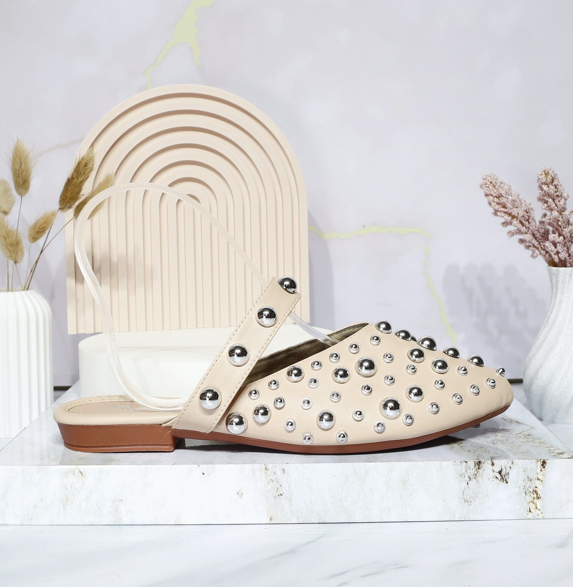 Baleta beige para mujer 443-Z191