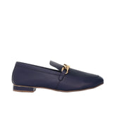 Baleta azul cuero para mujer H-ELA