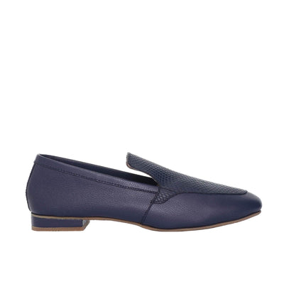Baleta azul cuero para mujer H-LIA