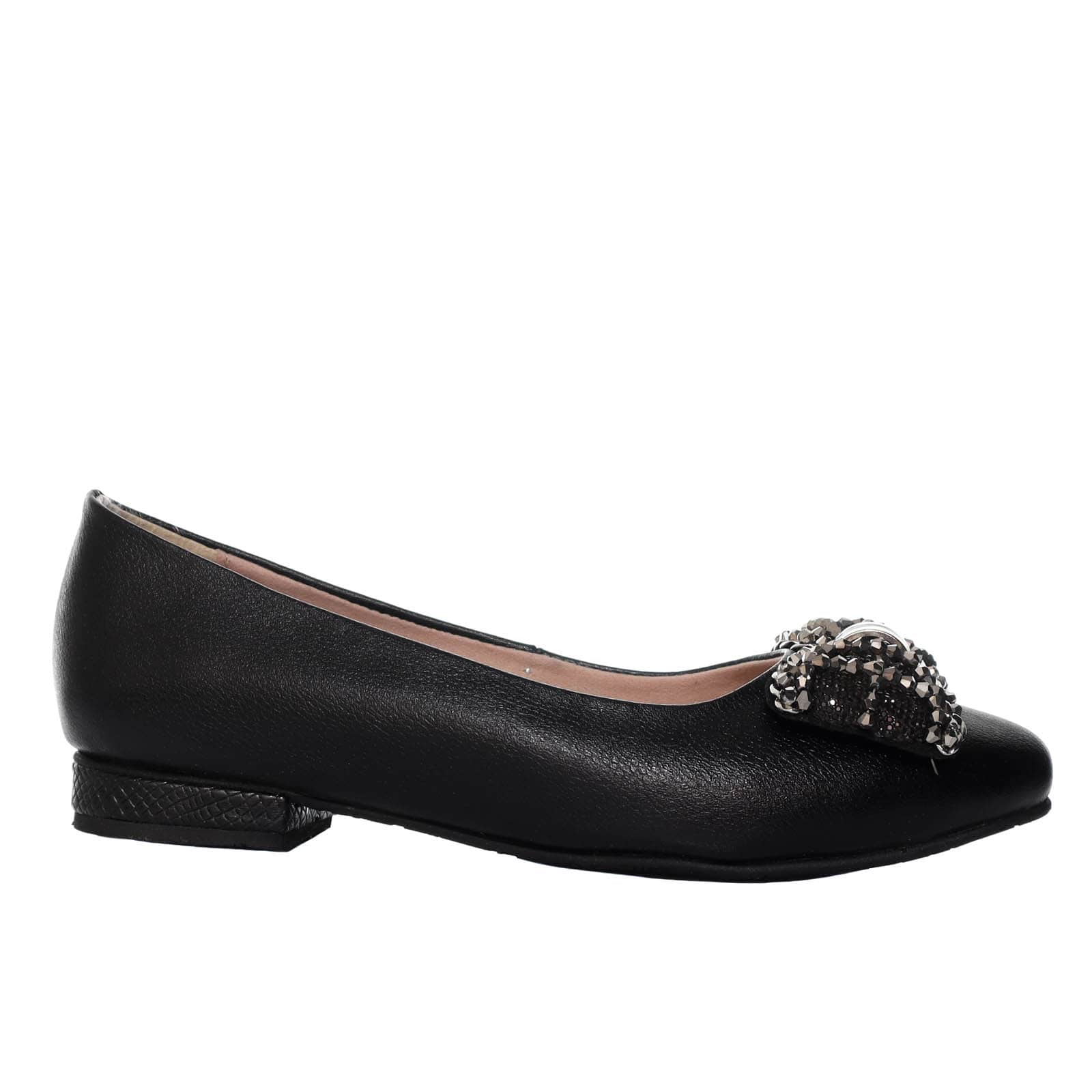 Baleta negro cuero para mujer H-MERY