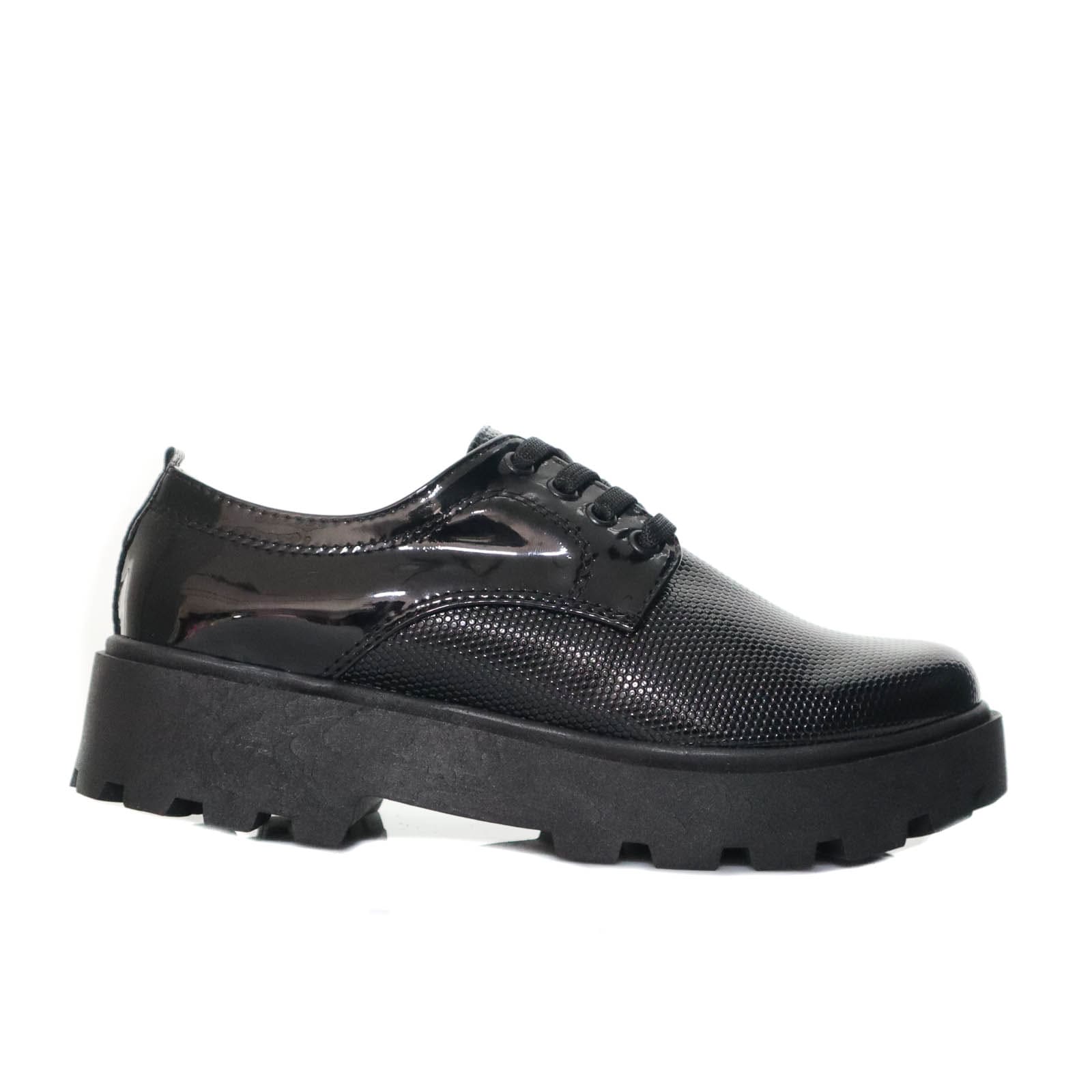 Bolichero negro charol para mujer 433-Z284