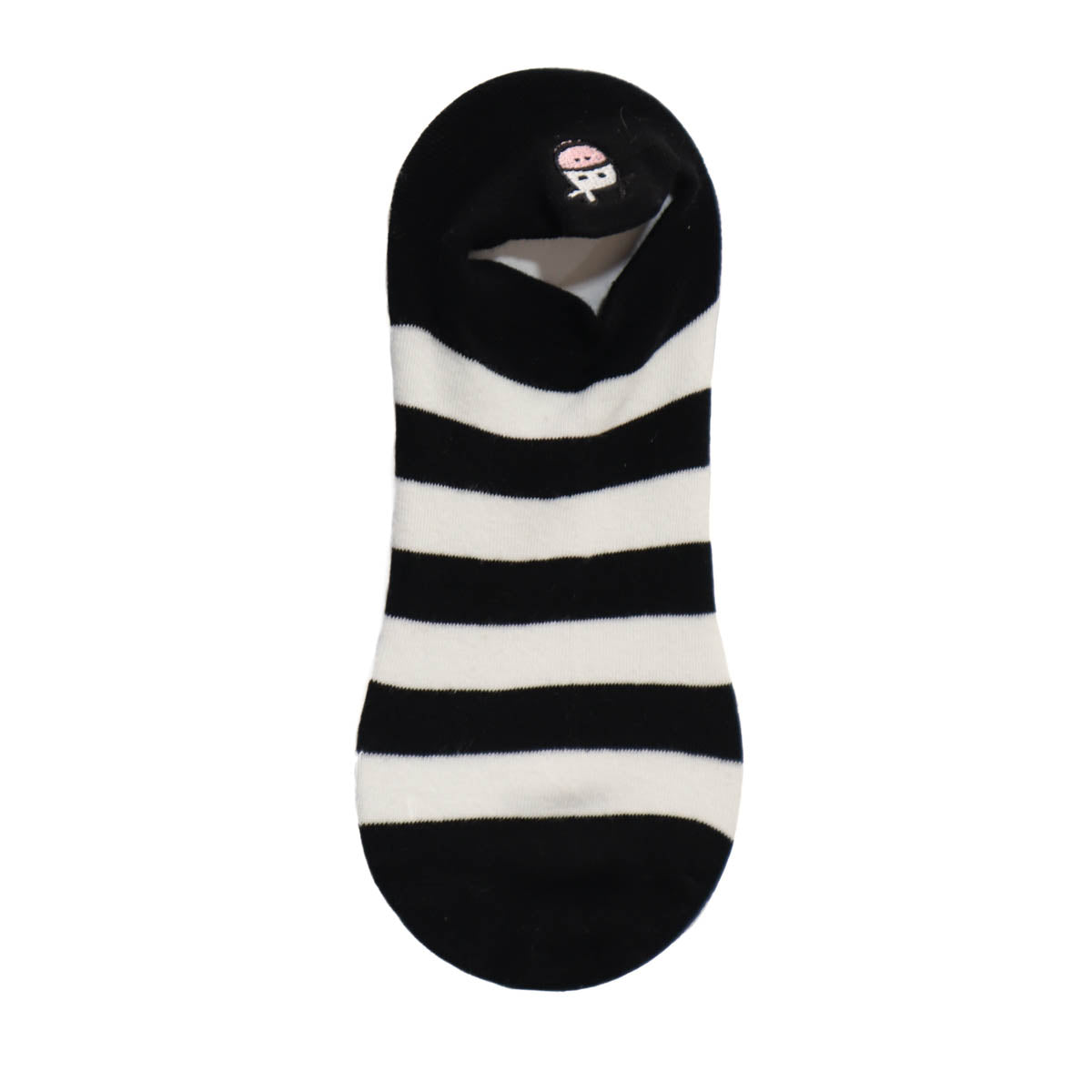 Media tobillera color negro x blanco Ref49