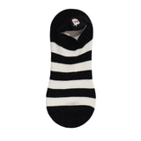 Media tobillera color negro x blanco Ref49