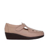 Mocasin almendra cuero para mujer H-LEIDY
