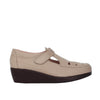 Mocasin taupe cuero para mujer H-LEIDY