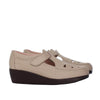 Mocasin taupe cuero para mujer H-LEIDY