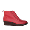 Botin rojo cuero para mujer H-ABRIL