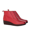 Botin rojo cuero para mujer H-ABRIL