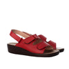 Plataforma baja rojo cuero para mujer H-BELEN