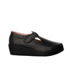 Mocasin negro cuero para mujer H-ISABEL