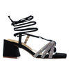 Sandalia tacon negro nobuck para mujer 1608-Z562