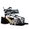Sandalia tacon negro nobuck para mujer 1608-Z562