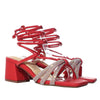 Sandalia tacon rojo para mujer 1608-Z562