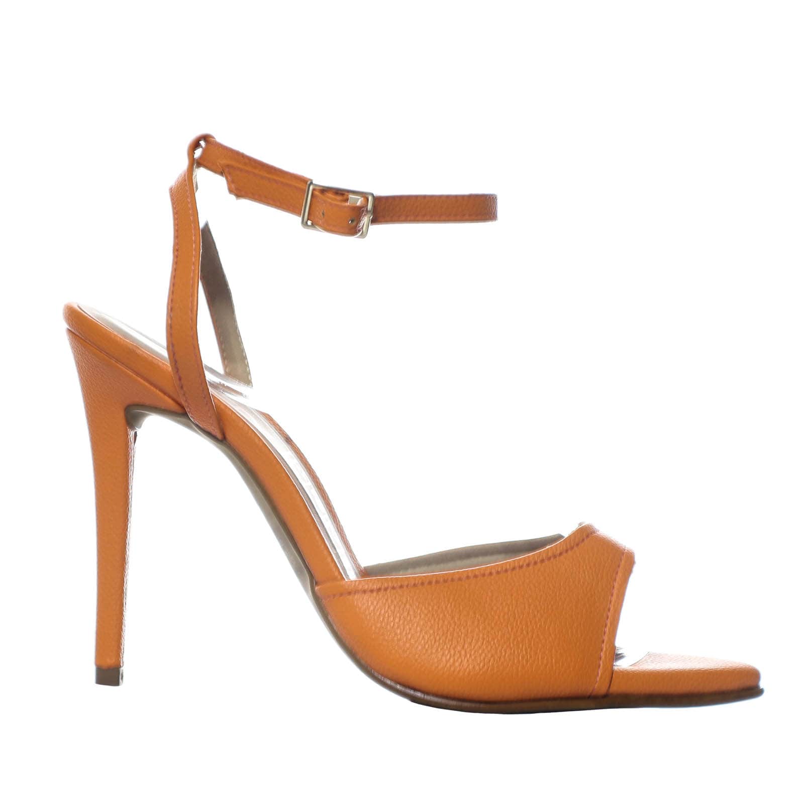 Sandalia tacon naranja para mujer 2025-Z148