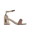 Sandalia tacon champaña espejo para mujer 2351-Z148