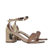 Sandalia tacon champaña espejo para mujer 2351-Z148