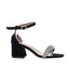 Sandalia tacon negro nobuck para mujer 2351-Z148