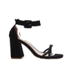 Sandalia tacon negro nobuck para mujer 2587-Z148