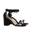 Sandalia tacon negro nobuck para mujer 2587-Z148