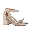 Sandalia tacon talco x plata para mujer 2587-Z148