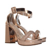 Sandalia tacon oro rosa espejo para mujer 2594-Z148