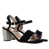 Sandalia tacon negro nobuck para mujer 2633-Z148