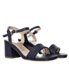 Sandalia tacon azul x charol para mujer 5208-1-Z132