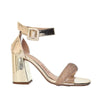 Sandalia tacon champaña espejo para mujer 72351-Z148