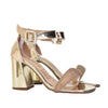 Sandalia tacon champaña espejo para mujer 72351-Z148
