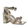 Sandalia tacon champaña espejo para mujer 72351-Z148