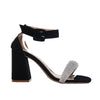 Sandalia tacon negro nobuck para mujer 72351-Z148