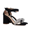 Sandalia tacon negro nobuck para mujer 72351-Z148