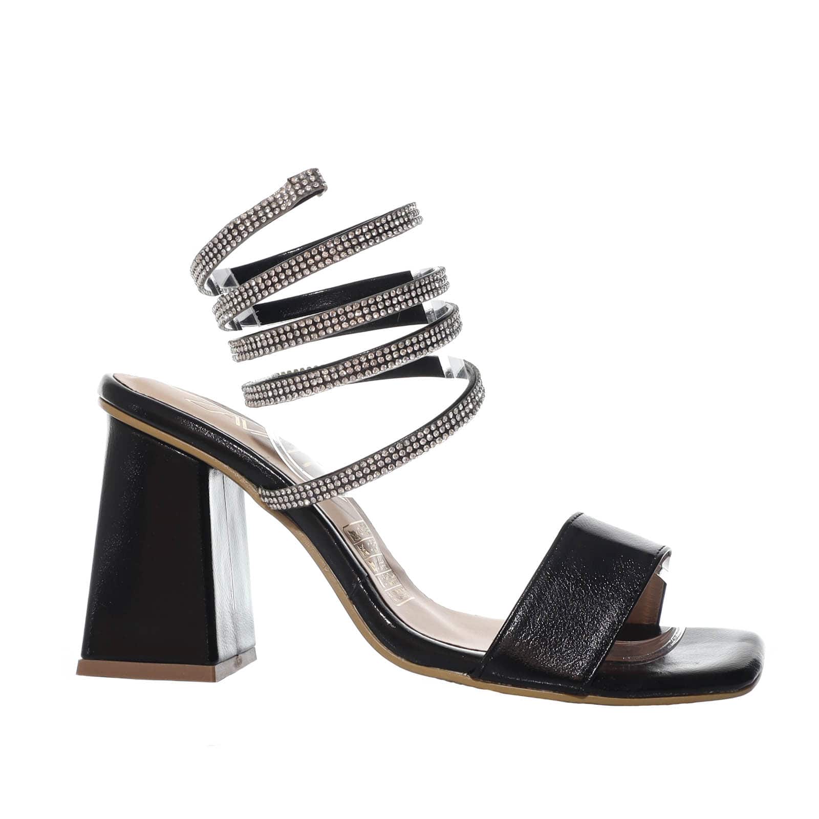 Sandalia tacon negro para mujer 752-Z598