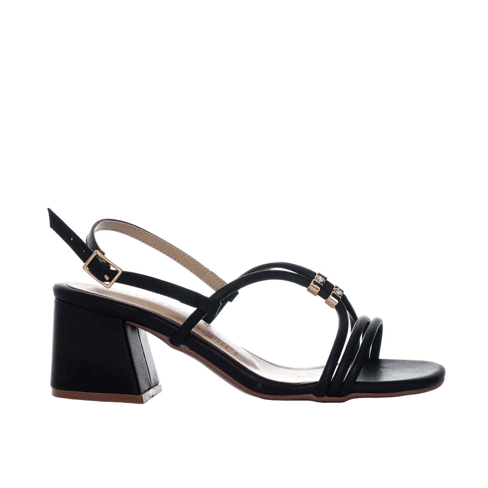 Sandalia tacon negro nobuck para mujer 854-Z562