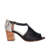 Sandalia tacon negro cuero para mujer H-DANNA