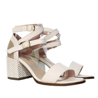 Sandalia tacon talco cuero para mujer H-LAURA