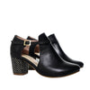 Tacon negro cuero para mujer H-MILENA