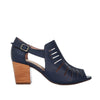 Sandalia tacon azul cuero para mujer H-WANDA